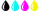 schwarz, cyan, magenta, gelb