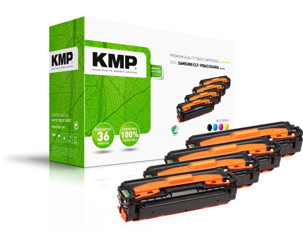 KMP Toner SA-T57V MULTIPACK ersetzt Samsung 504S (K504S, C504S, M504S, Y504S)