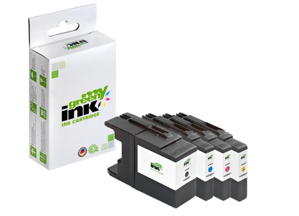my green ink Tintenpatronen SET ersetzt Brother LC1280XLVAL (4 Patronen)