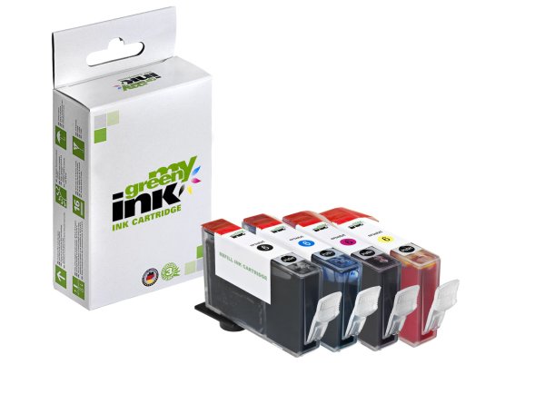 my green ink Tintenpatronen SET ersetzt Canon BCI-3eBK, BCI-3eC/6C, BCI-3eM/6M, BCI-3eY/6Y (4 Patronen)