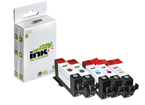 my green ink Tintenpatronen SET ersetzt Canon PGI-525PGBK, CLI-526BK/C/M/Y (5 Patronen)