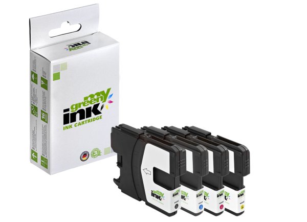 my green ink Tintenpatronen SET ersetzt Brother LC980VALBP, LC1100VALBP (4 Patronen)