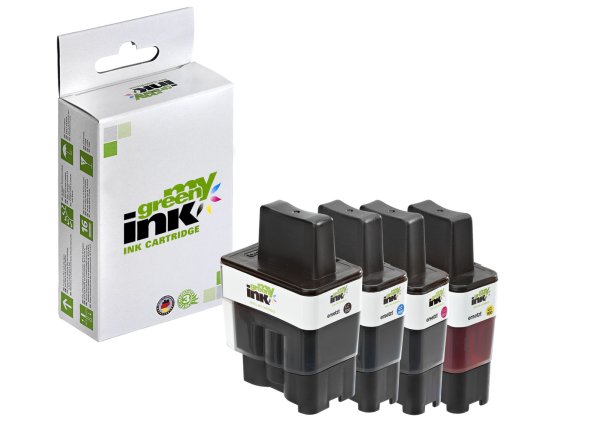 my green ink Tintenpatronen SET ersetzt Brother LC900VALBP (4 Patronen)
