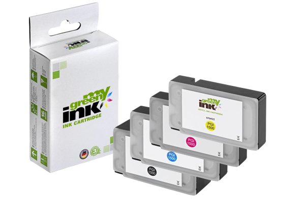 my green ink Tintenpatronen SET ersetzt Canon PGI-1500XL BK/C/M/Y