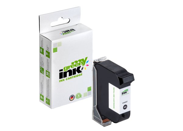 my green ink Tintenpatrone (schwarz) ersetzt HP 45 (hohe Kapazität)