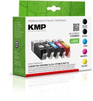 KMP Tintenpatronen C107BKXV MULTIPACK ersetzt Canon PGI-570PGBK XL, CLI-571BK/C/M/Y XL