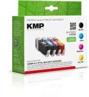 KMP Tintenpatronen C107XV MULTIPACK ersetzt Canon CLI-571BK/C/M/Y XL