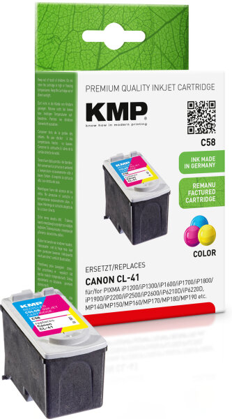 KMP Tintenpatrone C58 (color) ersetzt Canon CL-41