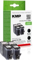 KMP Tintenpatrone C66D (schwarz) DOUBLEPACK ersetzt Canon...