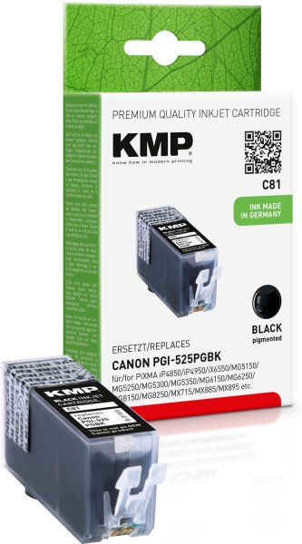 KMP Tintenpatrone C81 (schwarz) ersetzt Canon PGI-525PGBK