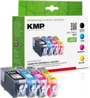 KMP Tintenpatronen C81S SPARPACK ersetzt Canon PGI-525PGBK, CLI-526BK/C/M/Y