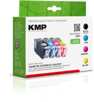 KMP Tintenpatronen C81V MULTIPACK ersetzt Canon PGI-525PGBK, CLI-526C/M/Y