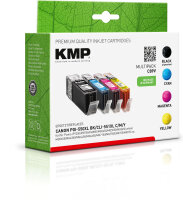 KMP Tintenpatronen C89V MULTIPACK ersetzt Canon PGI-550PGBK XL, CLI-551C/M/Y XL