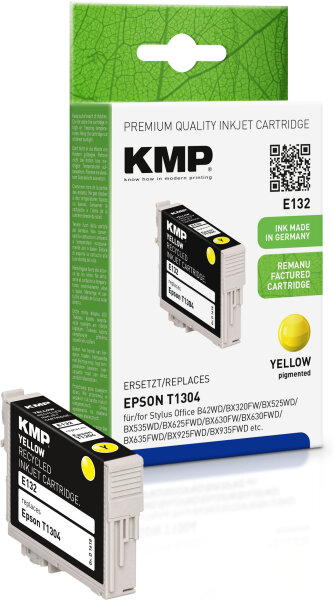 KMP Tintenpatrone E132 (yellow) ersetzt Epson T1304 (Hirsch)