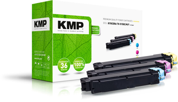 KMP Toner K-T74CMY MULTIPACK ersetzt Kyocera TK-5150C, TK-5150M, TK-5150Y