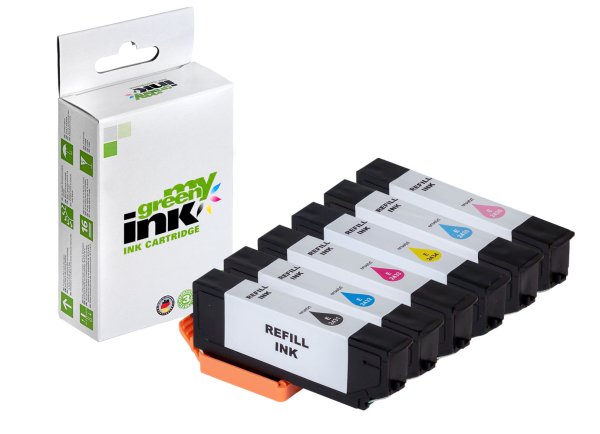 my green ink Tintenpatronen SET ersetzt Epson 24XL (T2438 - Elefant)