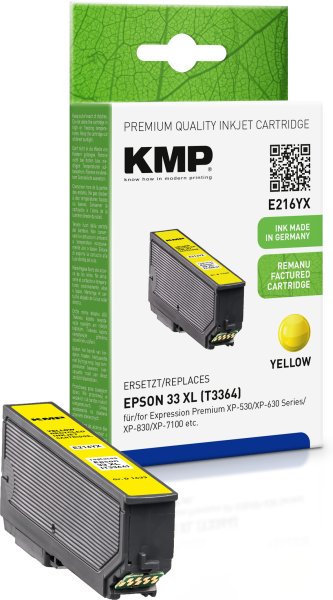 KMP Tintenpatrone E216YX (gelb) ersetzt Epson 33XL (T3364 - Orange)
