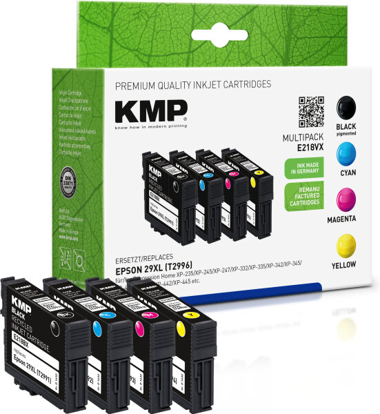KMP Tintenpatronen E218VX MULTIPACK ersetzt Epson 29XL (T2996 - Erdbeere)