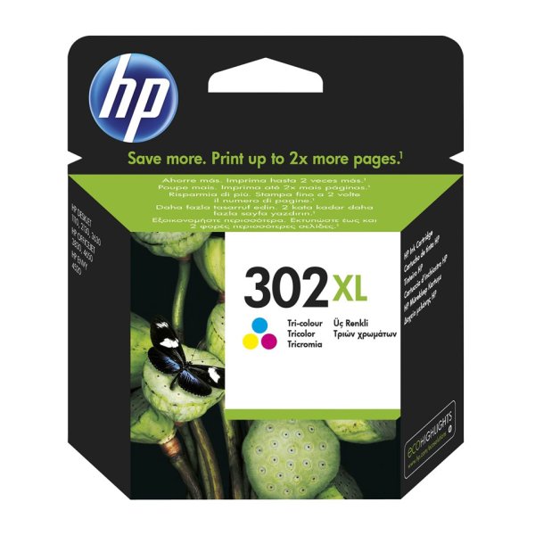 HP 302XL (color) Tintenpatrone (F6U67AE)