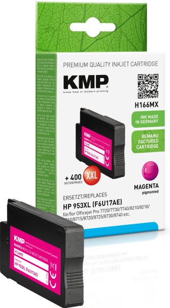 KMP Tintenpatrone H166MX (magenta) ersetzt HP 953XL (F6U17AE)