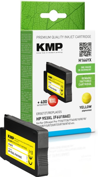 KMP Tintenpatrone H166YX (gelb) ersetzt HP 953XL (F6U18AE)