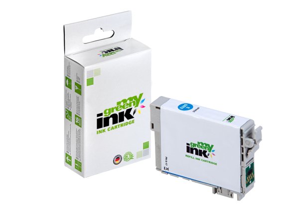 my green ink Tintenpatrone (cyan) ersetzt Epson T0802 (Kolibri)