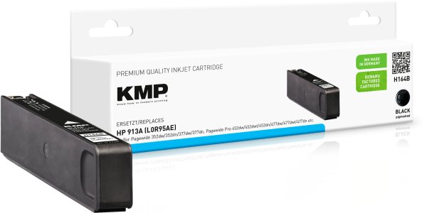 KMP Tintenpatrone H164B (schwarz) ersetzt HP 913A (L0R95AE)