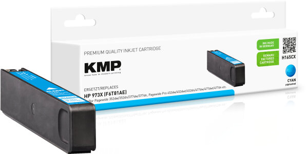 KMP Tintenpatrone H165CX (cyan) ersetzt HP 973X (F6T81AE)
