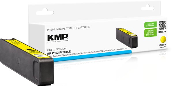 KMP Tintenpatrone H165YX (gelb) ersetzt HP 973X (F6T83AE)