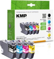 KMP Tintenpatronen B58V MULTIPACK ersetzt Brother LC-3217VAL