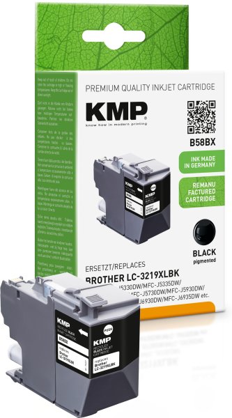 KMP Tintenpatrone B58BX (schwarz) ersetzt Brother LC-3219XLBK