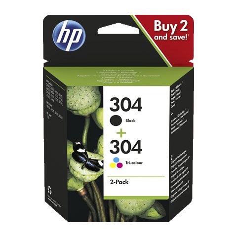 HP 304 (schwarz+color) 2-Pack Tintenpatronen (3JB05AE)