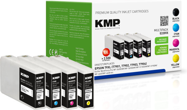 KMP Tintenpatronen E220VX MULTIPACK ersetzt Epson 79XL (Pisa)