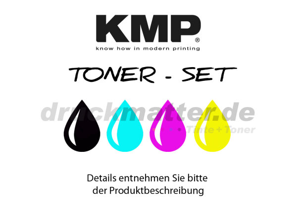 KMP Toner O-T53VX SET ersetzt OKI 46490608, 46490607, 46490606, 46490605