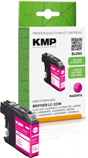 KMP Tintenpatrone B62MX (magenta) ersetzt Brother LC-223M