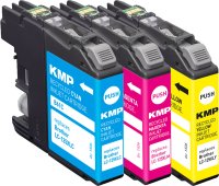 KMP Tintenpatronen B61V MULTIPACK ersetzt Brother LC-125XLRBWBP
