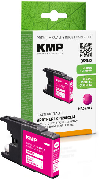 KMP Tintenpatrone B59MX (magenta) ersetzt Brother LC1280XLM