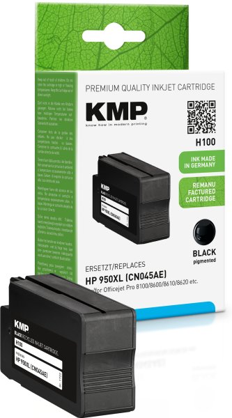 KMP Tintenpatrone H100 (schwarz) ersetzt HP 950XL (CN045AE)
