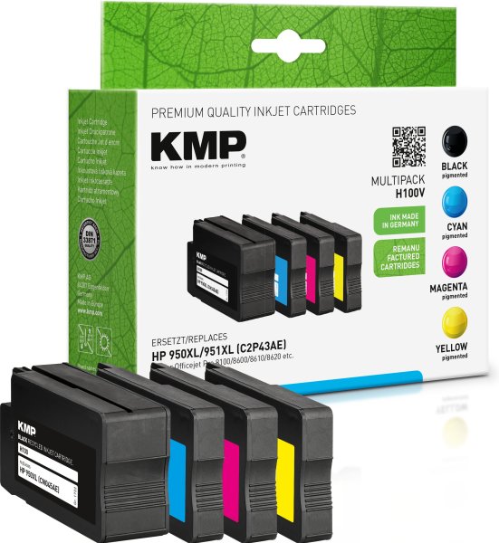 KMP Tintenpatronen H100V MULTIPACK ersetzt HP 950XL/951XL