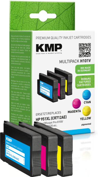 KMP Tintenpatronen H101V MULTIPACK ersetzt HP 951XL