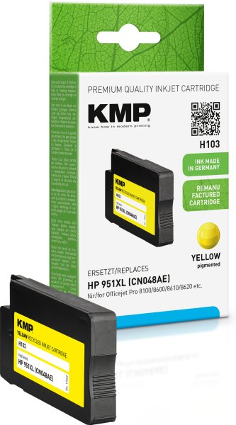 KMP Tintenpatrone H103 (gelb) ersetzt HP 951XL (CN048AE)