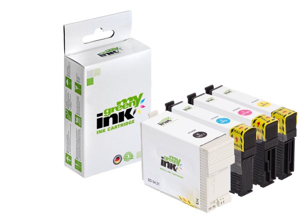 my green ink Tintenpatronen SET ersetzt Epson 34XL (T3476 - Golfball)