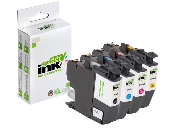 my green ink Tintenpatronen SET ersetzt Brother LC-3213VAL
