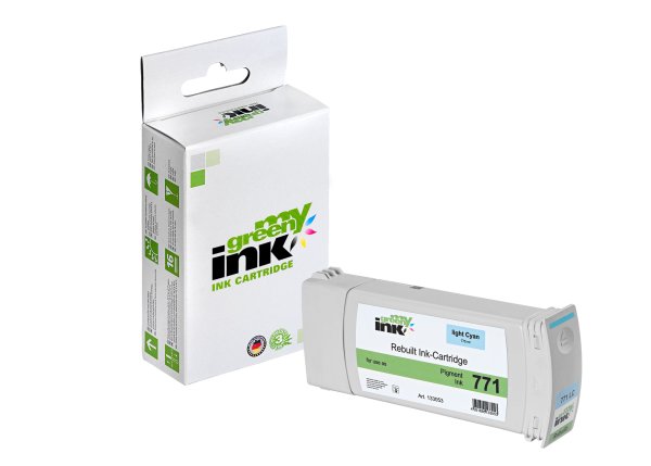 my green ink Tintenpatrone (cyan hell) ersetzt HP 771 (CE042A - 775 ml)