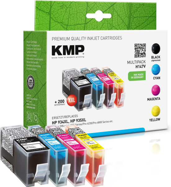 KMP Tintenpatronen H147V MULTIPACK ersetzt HP 934XL/935XL