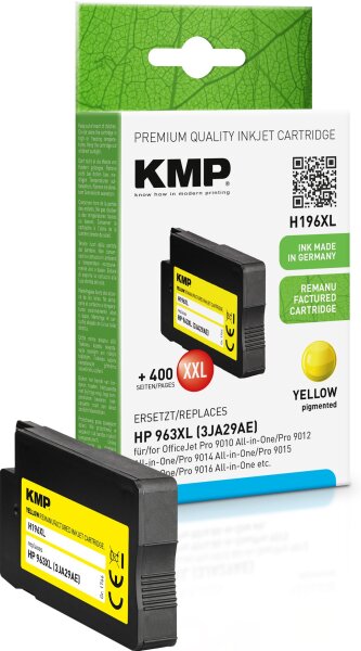 KMP Tintenpatrone H196XL (yellow) ersetzt HP 963XL (3JA29AE)