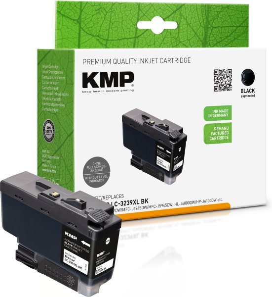 KMP Tintenpatrone (schwarz) ersetzt Brother LC-3239XLBK