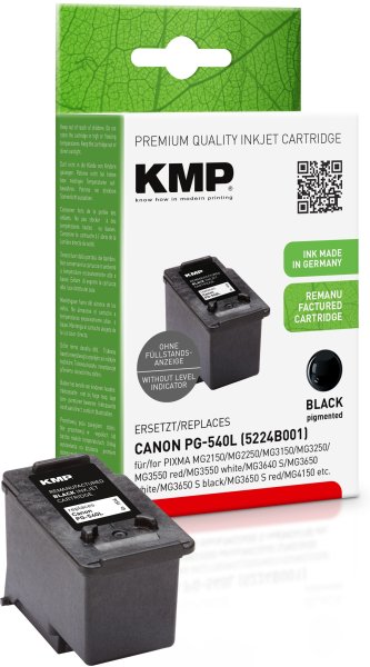 KMP Tintenpatrone (schwarz) ersetzt Canon PG-540L