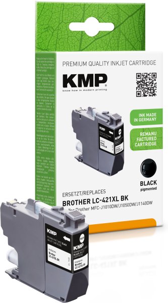 KMP Tintenpatrone (schwarz) ersetzt Brother LC-421XLBK