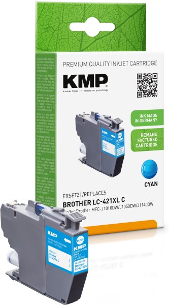 KMP Druckerpatrone (cyan) ersetzt Brother LC-421XLC